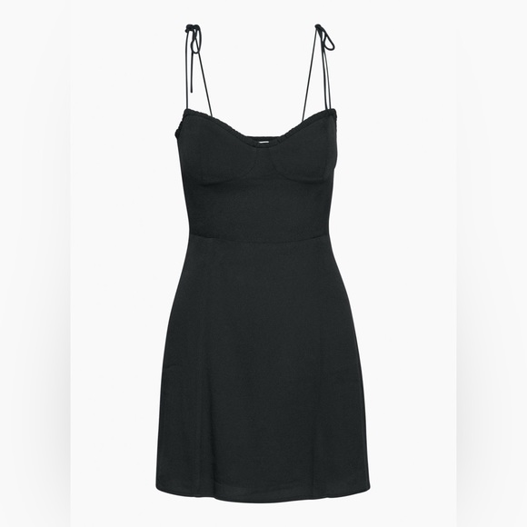 NWT Aritzia Fable Mini Dress Black - Picture 3 of 3